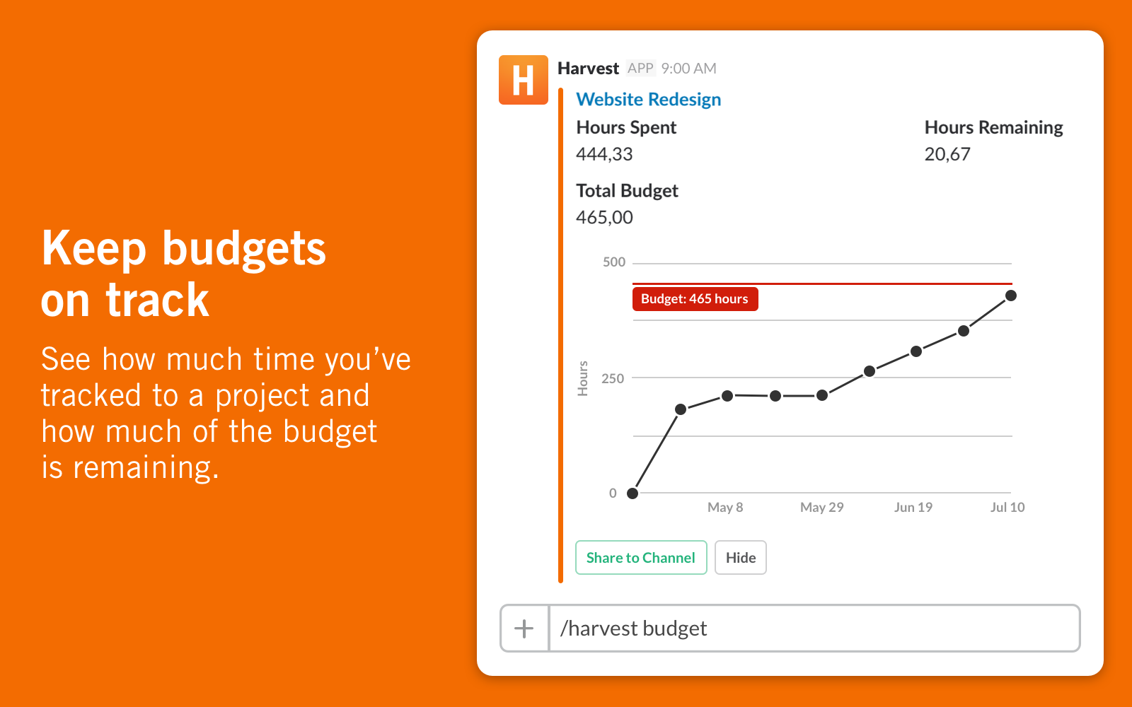 integrate harvest app with basecamp