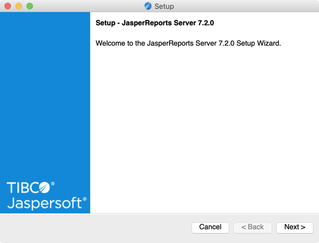 Screenshot of the JasperReports Server installer