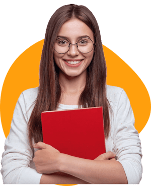 Girl with books