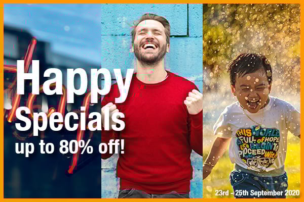 Happy Specials - up to 80% off!