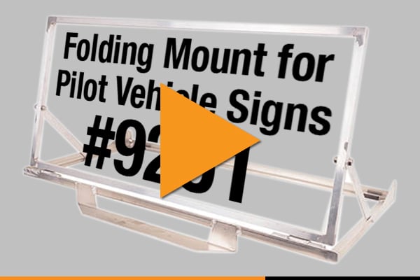 Folding Mount for Pilot Vehicle Signs #9251