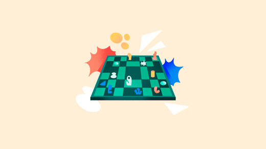Illustration of a green gameboard