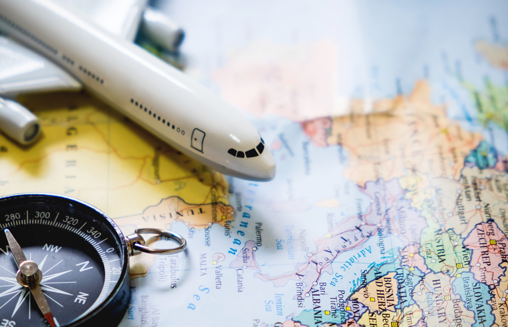 america's credit union brings members savings on travel airplane picture on map