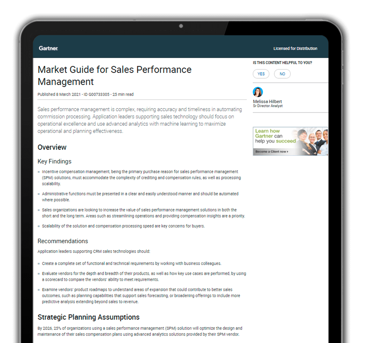 Blitz is proudly recognized by Gartner as Representative Vendor for Sales Performance in its 2021 Market Guide