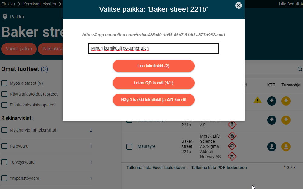 Jaettavissa oleva lukulinkki