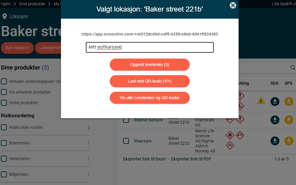 Opprett leselenker som gir brukeren umiddelbar informasjon til en spesifikk lokasjon