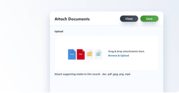 Computer screen showing how to easily view and manage documents for your entire organisation