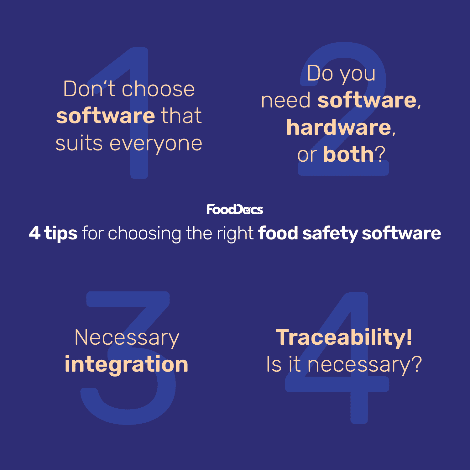 Choosing food safety software