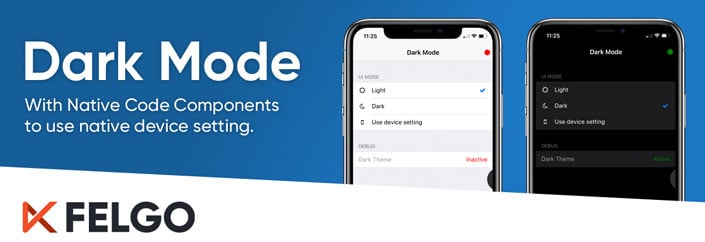Dark Mode with Qt and Felgo using Native Code Components on iOS and Android