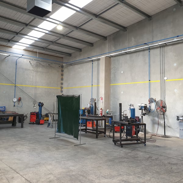 Alu Air piping inside CNC solutions