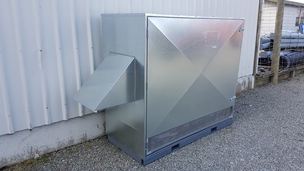 Exterior view of EncloseAir for a coffee roasting company