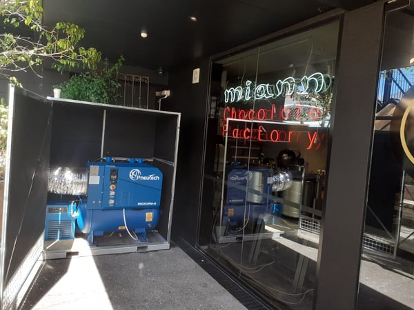 EncloseAir compressed air enclosure for Miann Chocolate