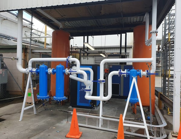 Industrial compressed air filtration system