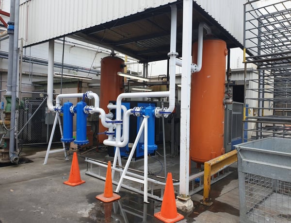 Industrial compressed air filtration system
