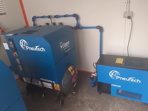 Integrated Vixen compressor and dryer for Repair Hub