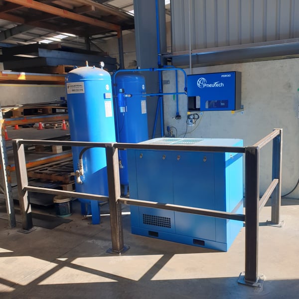 Air receivers, variable speed compressor and dryer for CNC Solutions