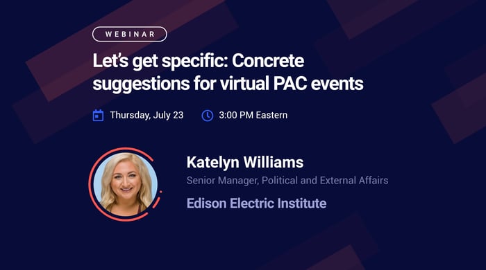 Webinar - Let’s get specific: Concrete suggestions for virtual PAC events