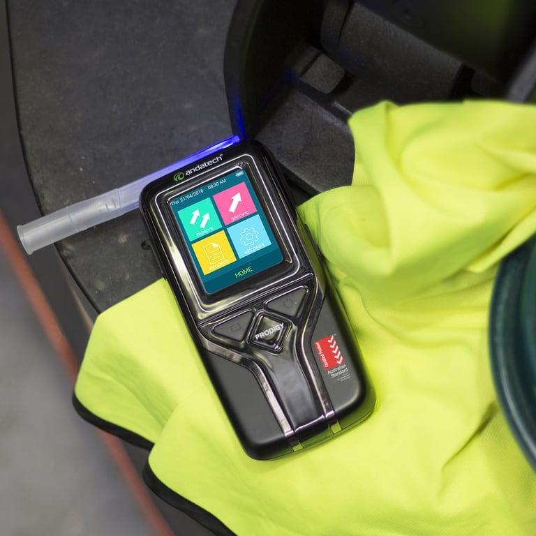 Andatech Prodigy S Breathalyser certified to Australian Standards AS3547