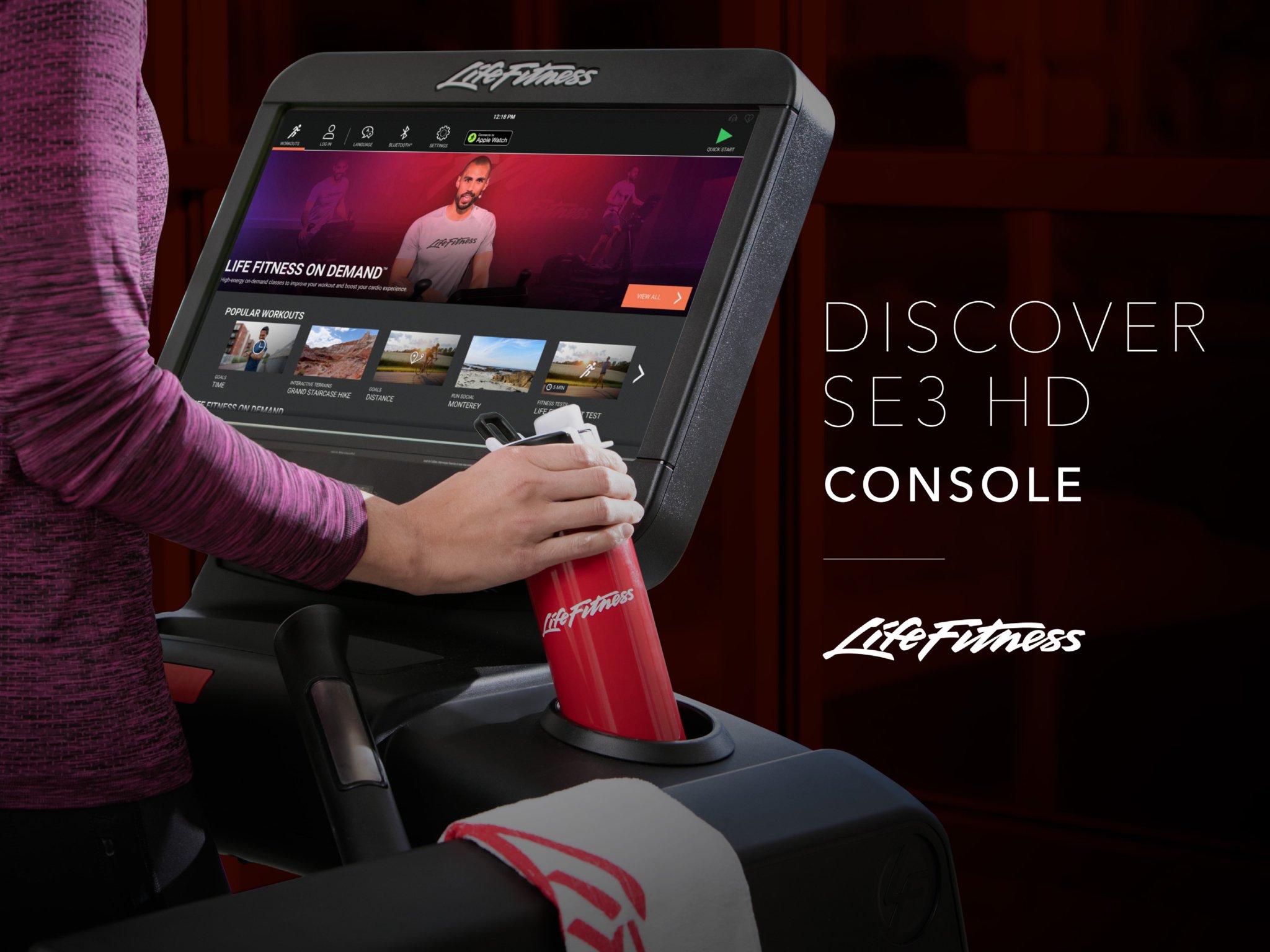 Life Fitness tredemølle med SE3HD skjerm for inspirerende treningsopplevelser