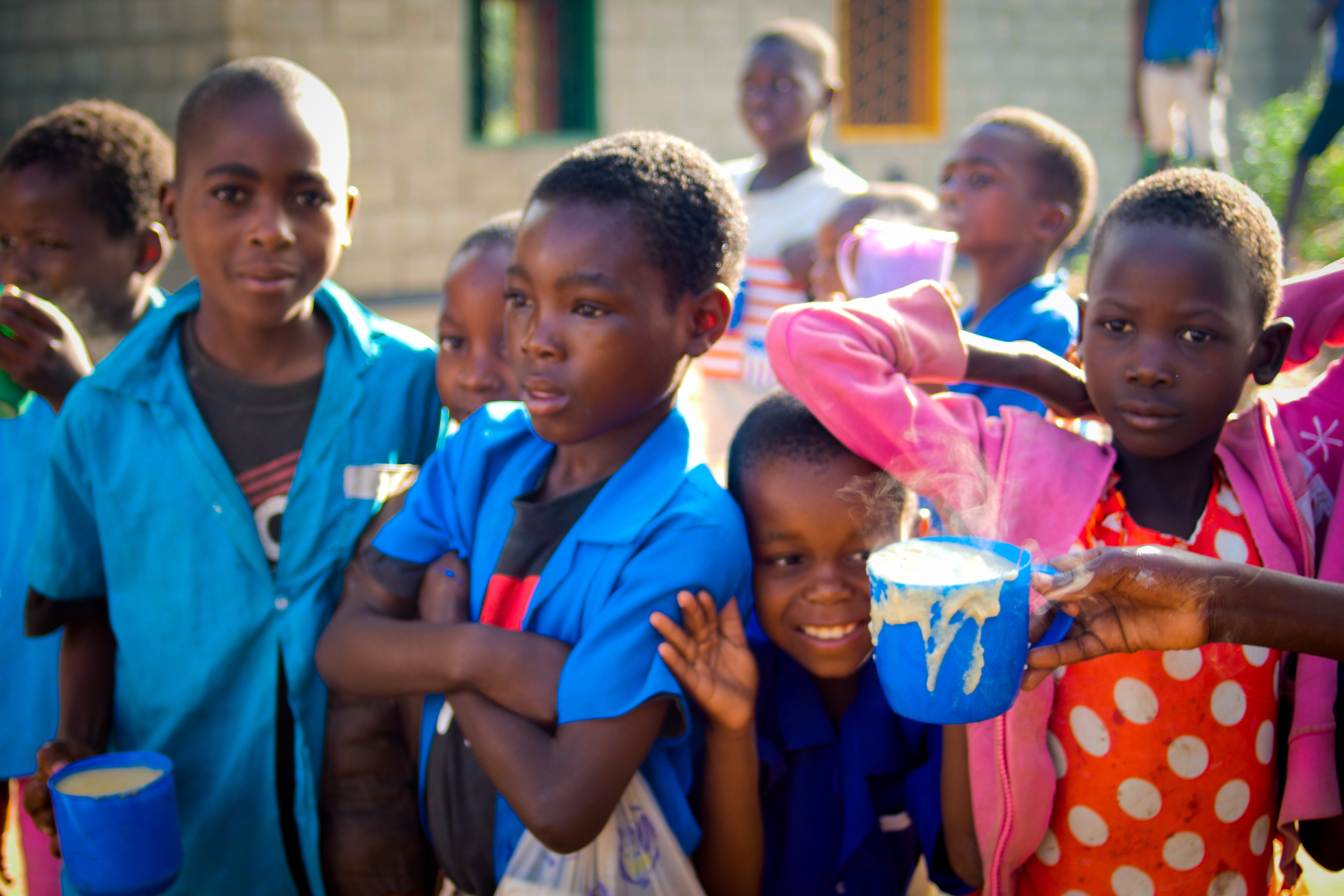 kids with porridge kids with porridge