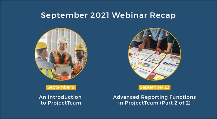 September 2021 Webinar Recap - Here's what you missed