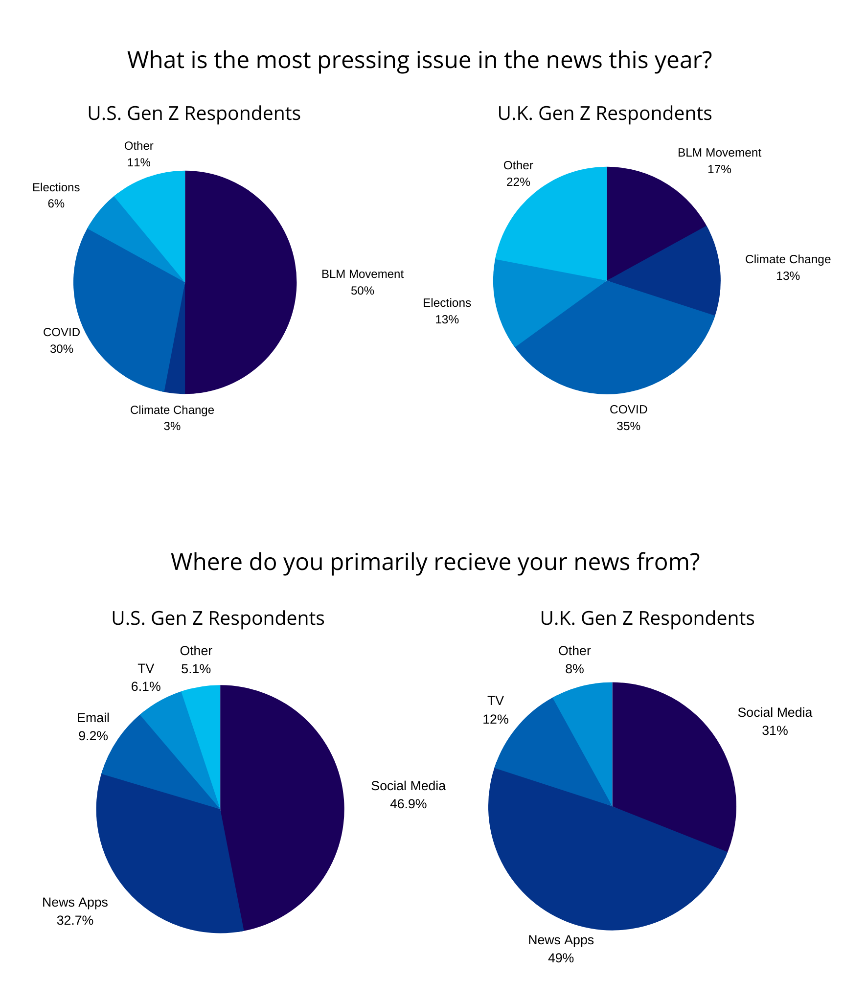 What is the most pressing issue in the news this year_ (US Respondents) (4)-2