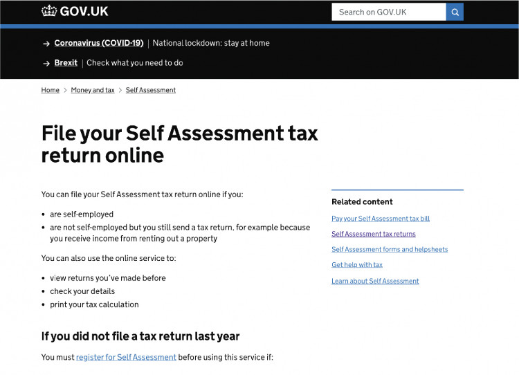 Self Assessment Tax Return