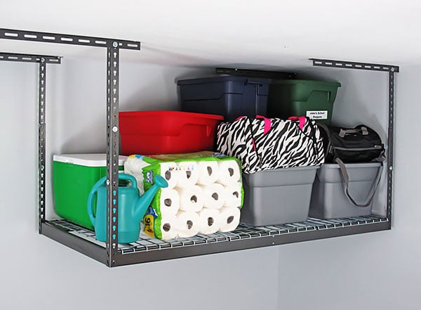 7 Garage Overhead Storage Tips That, How To Install Hanging Storage Shelves For Garage Door