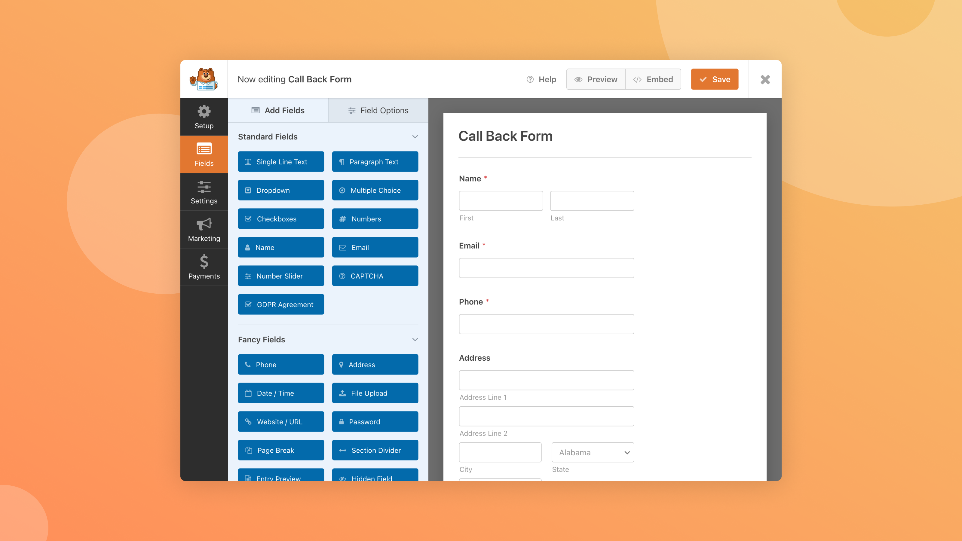 Build WordPress Forms in minutes, not hours