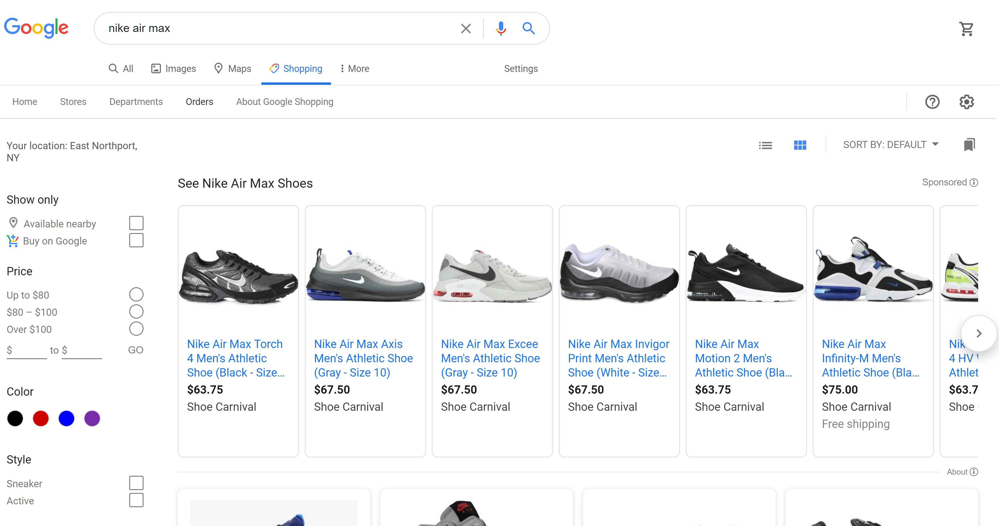 Shopping Tab on Google