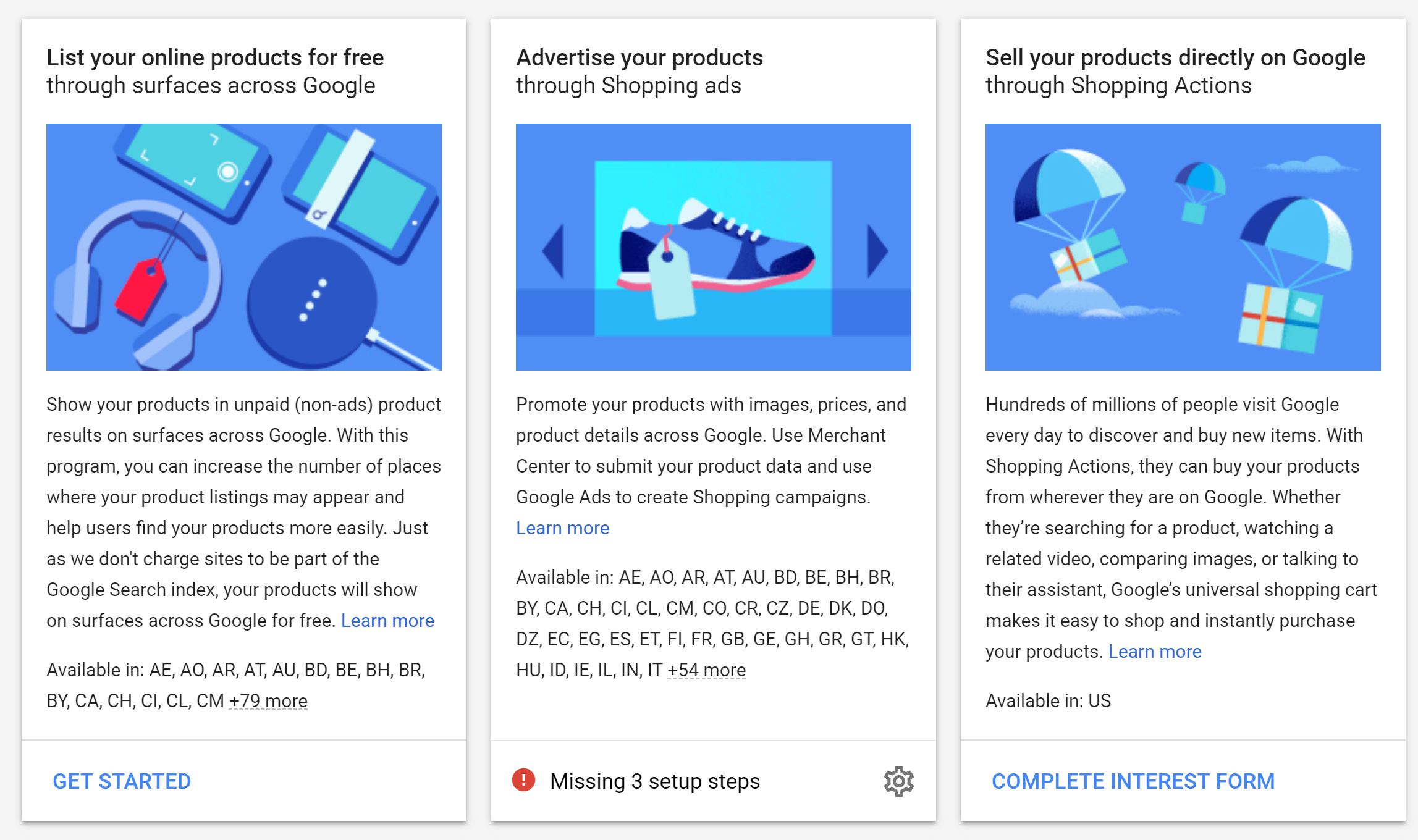 Surface across Google free listings