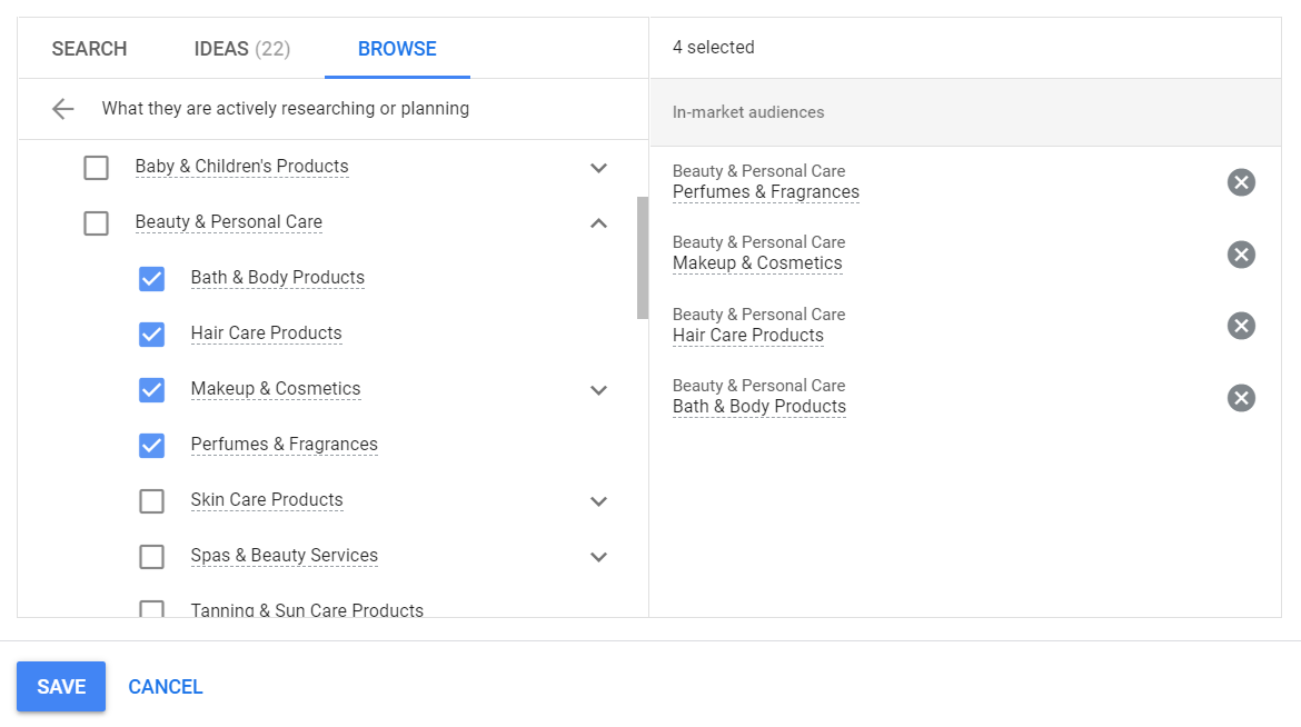 Add In-Market Audiences to Shopping Campaigns