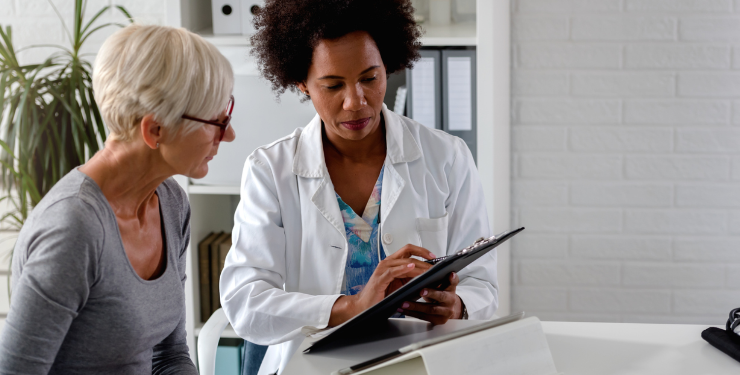 doctor explaining results to patient