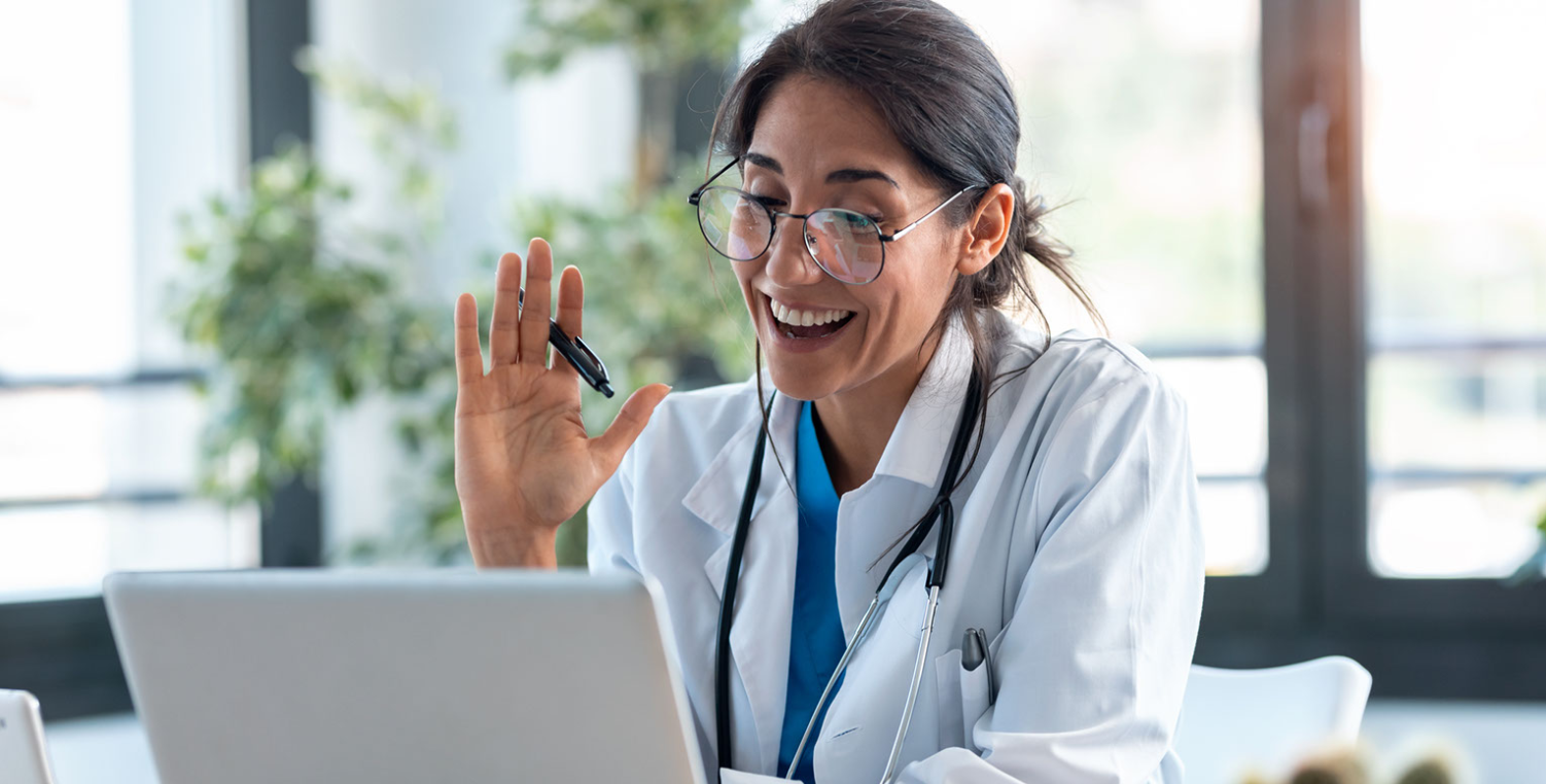 doctor conducting telehealth visit