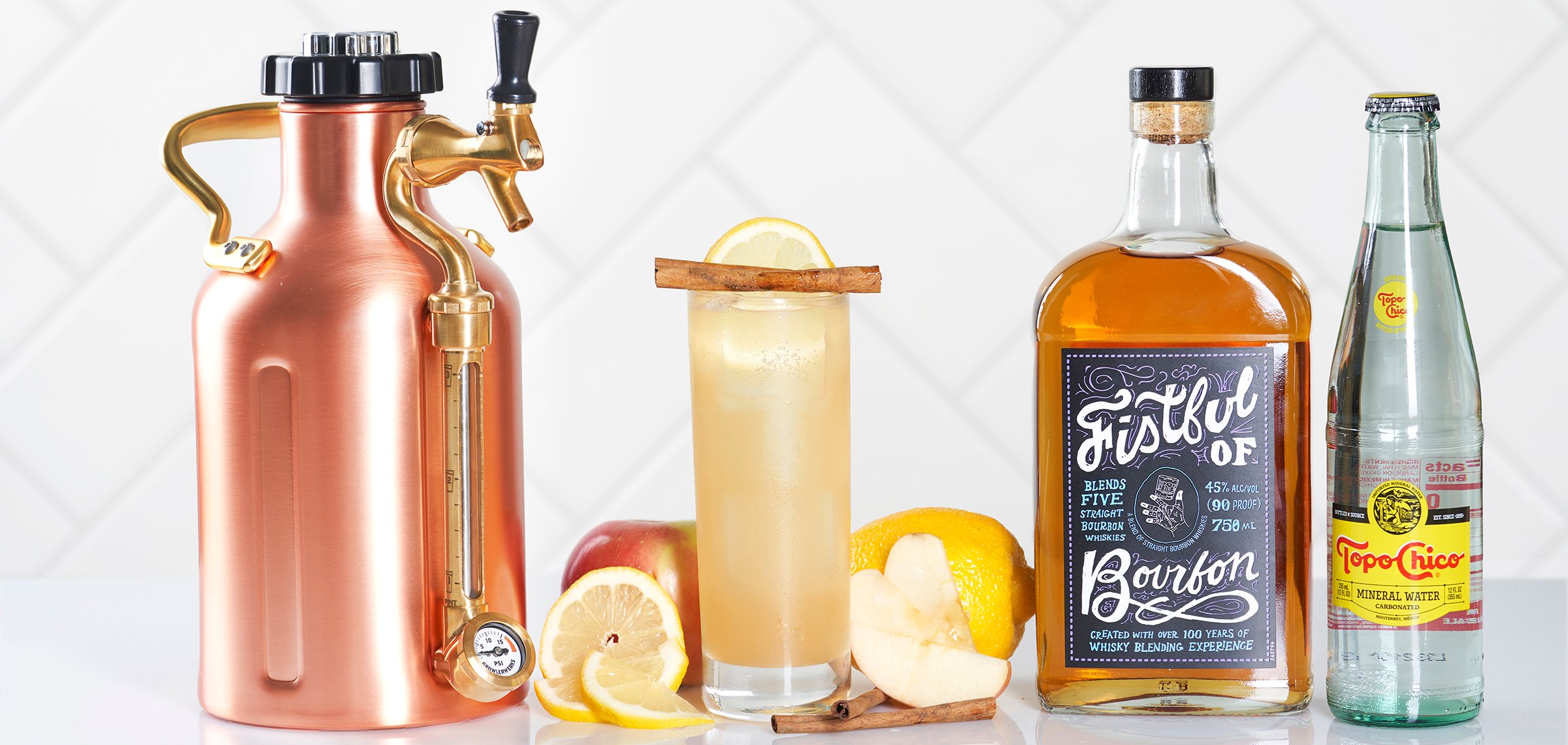 fistful of bourbon apple cinnamon highball cocktail kit