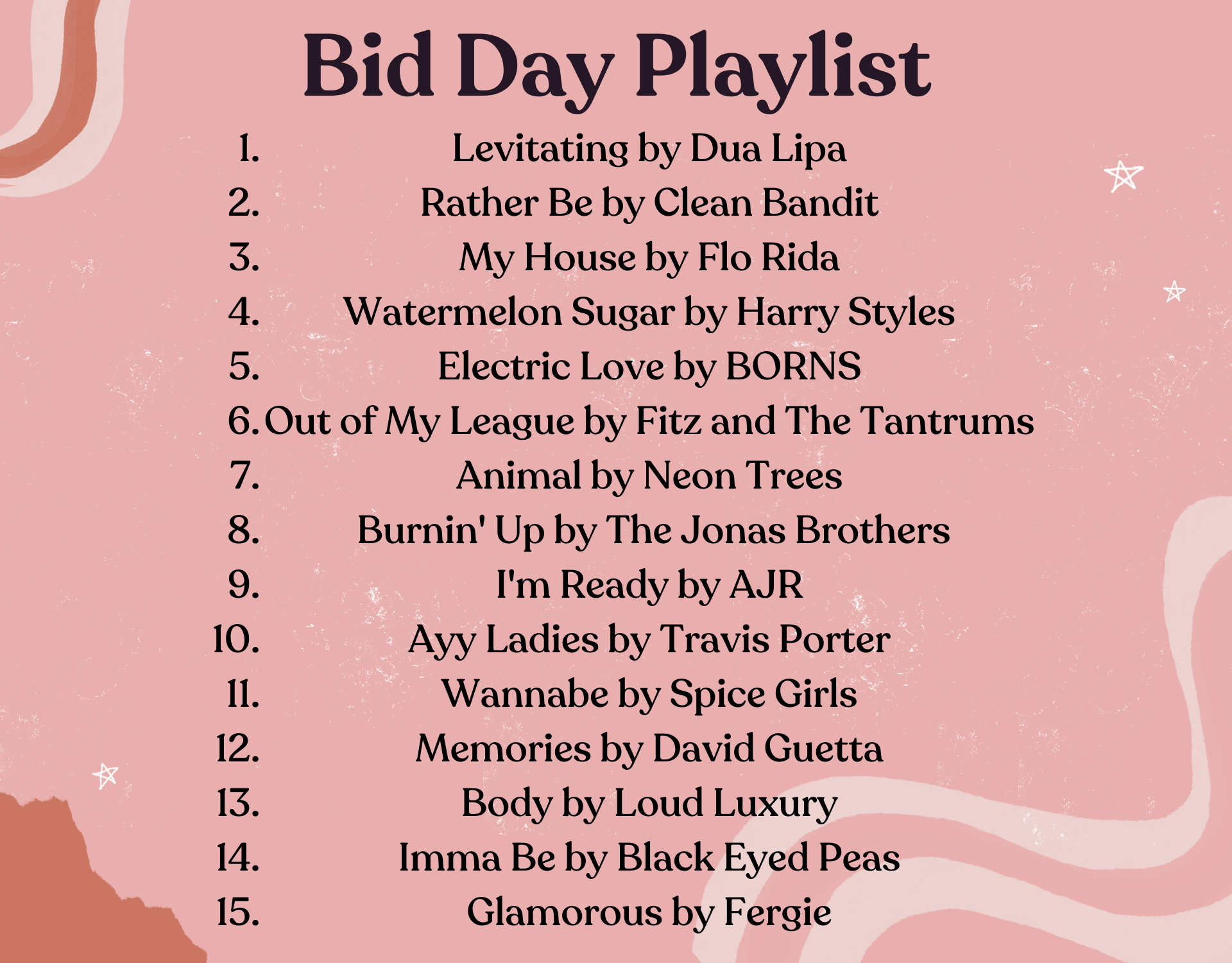 Bid Day Playlist