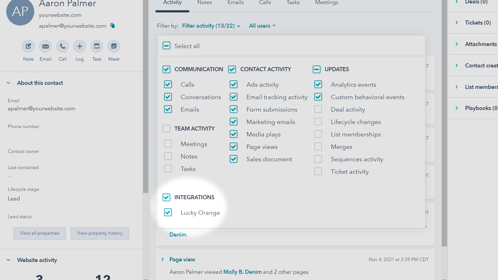 Durante la prima configurazione, sarà necessario attivare l'integrazione