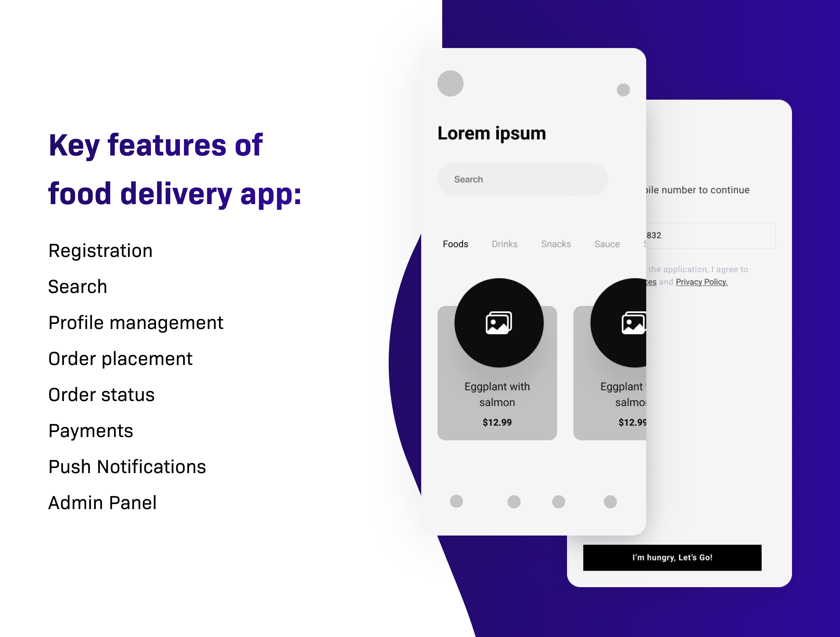 Essential features of own delivery service