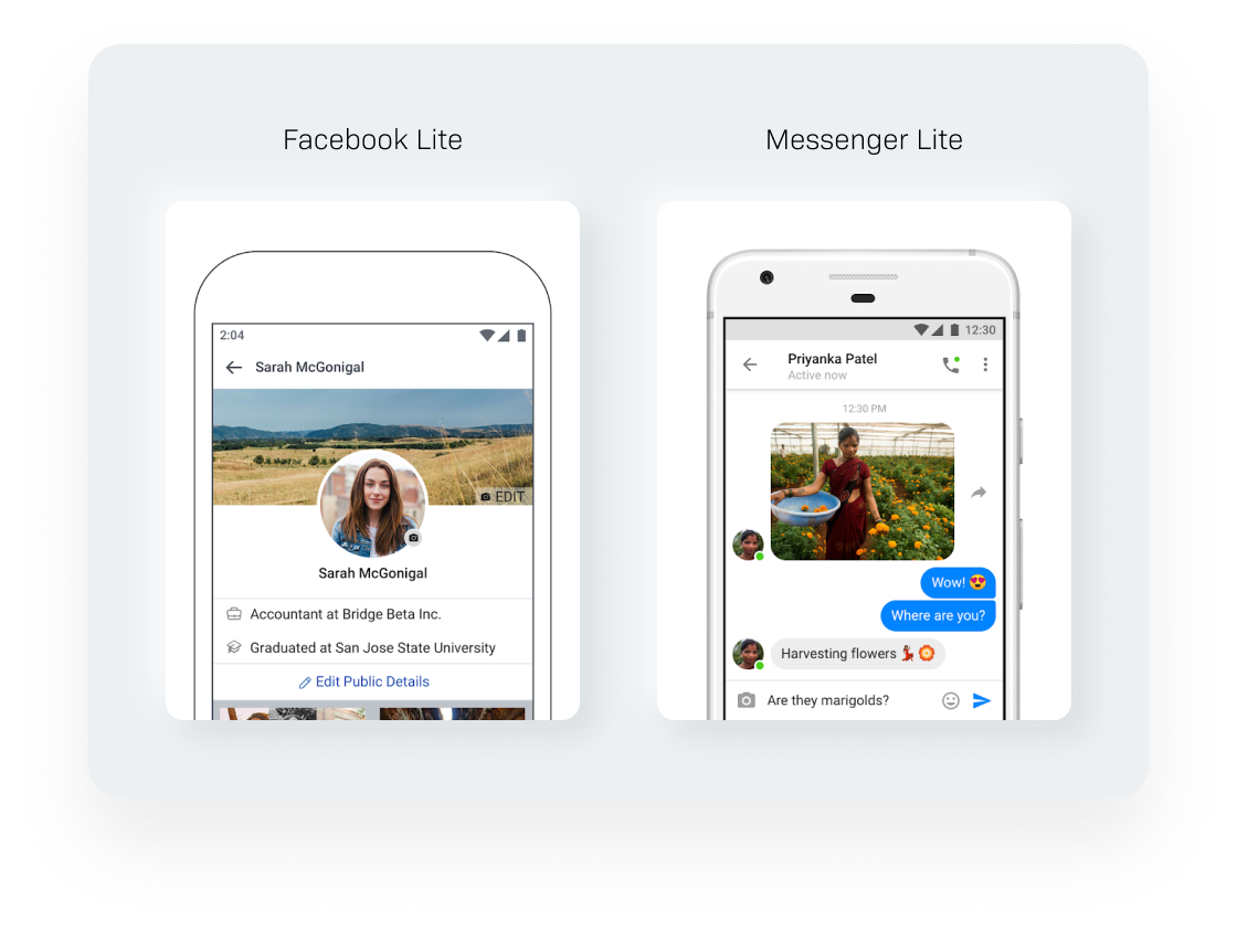 App development cost estimate - Facebook Lite, Messenger Lite