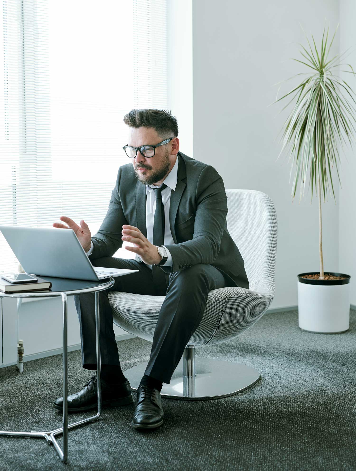 confident-businessman-communicating-with-business