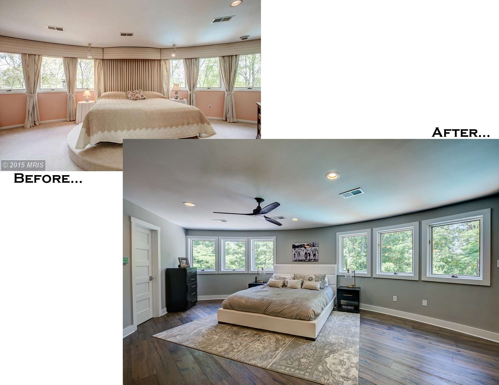 Hawkins Bedroom Before and After
