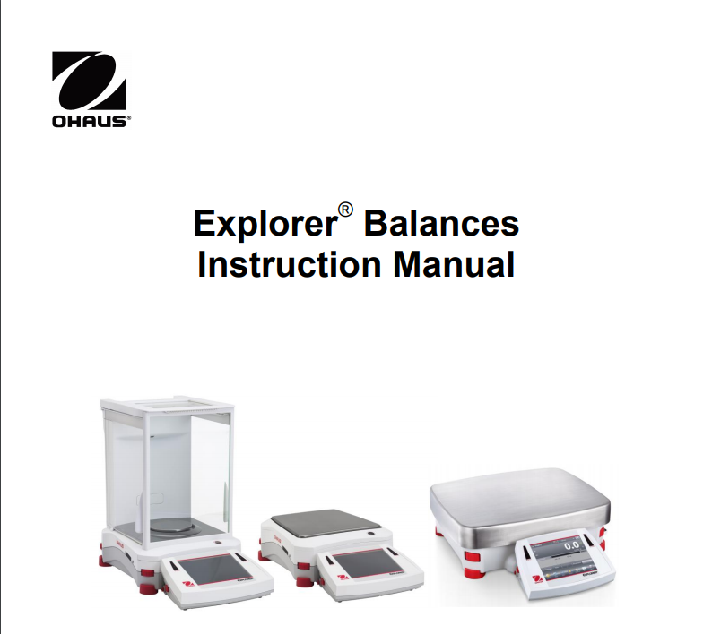 Ohaus Explorer Analytical Balance User Manual