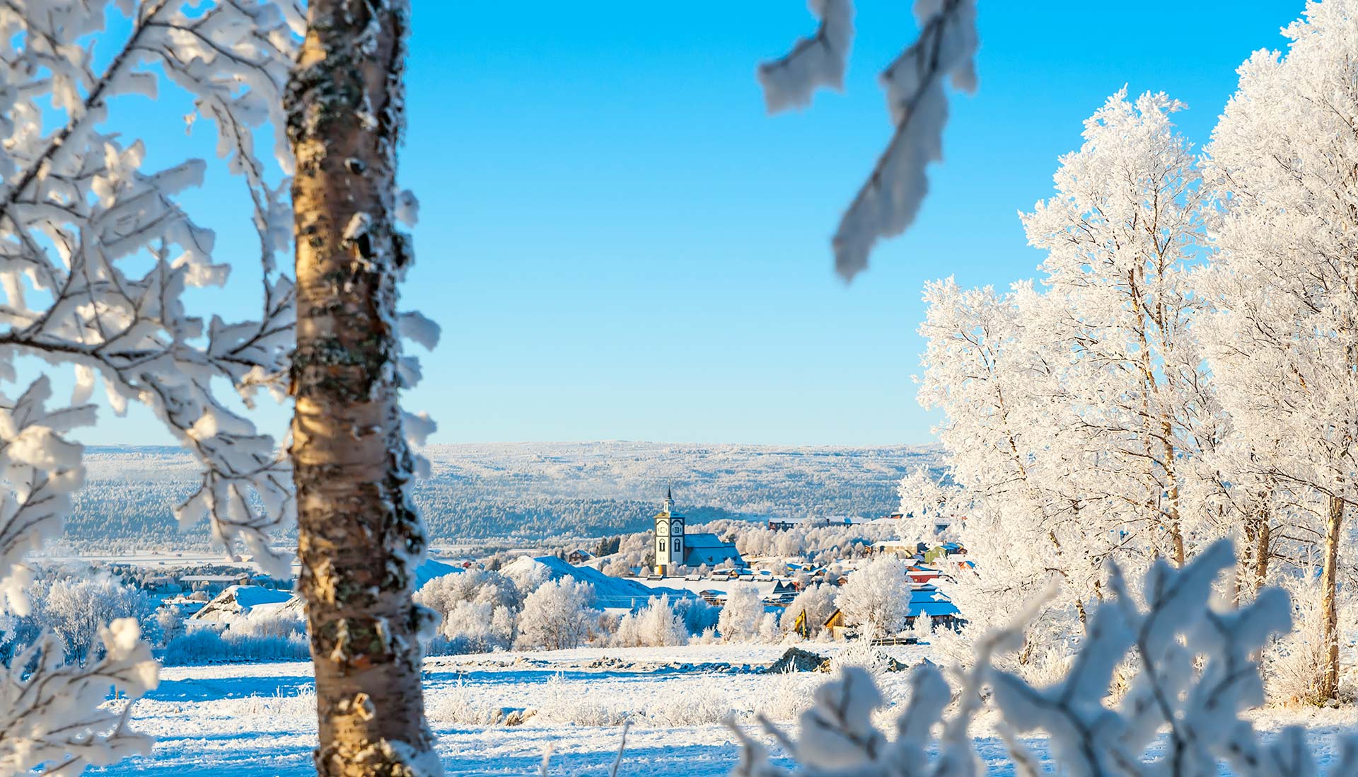 winter landscape image of Roros, Norway