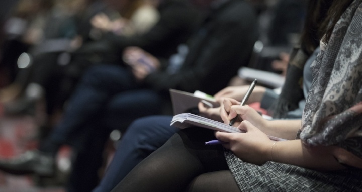 group understanding and taking notes in a training