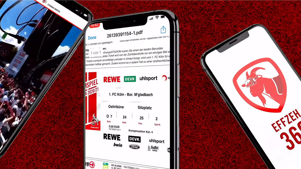 FC Köln on mobile phone