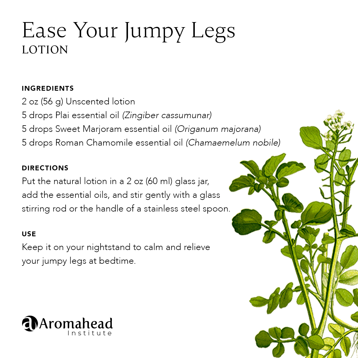 Essential Oils for Jumpy Legs A Lotion Recipe Aromahead Blog