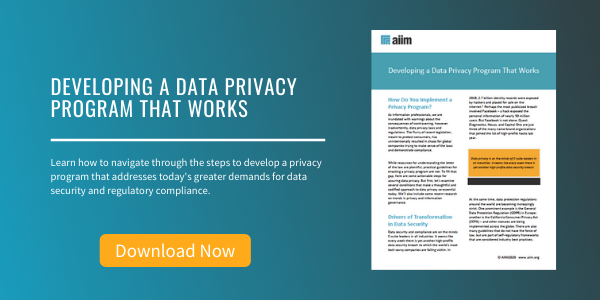 Free Tip Sheet: Developing a Data Privacy Program That Works