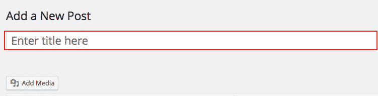 WordPress Posts - Adding TItle