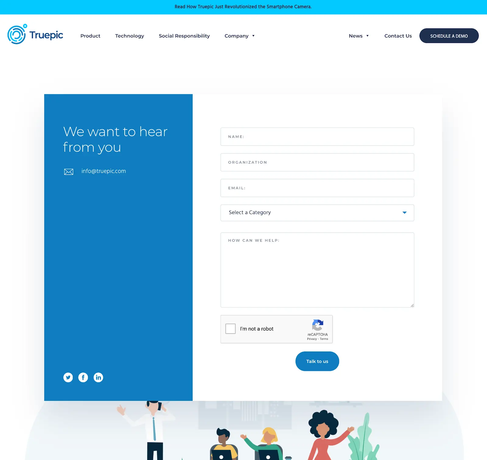 best contact us page examples truepic