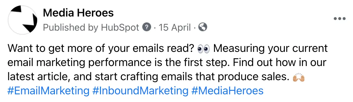 Email emoji example